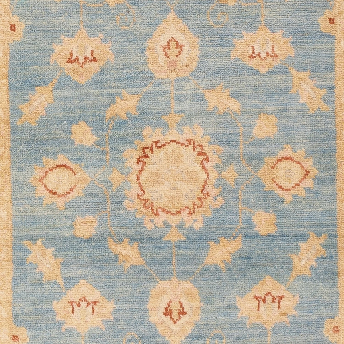 Tapis de couloir Tapis Ziegler - 200 x 77 cm - bleu clair