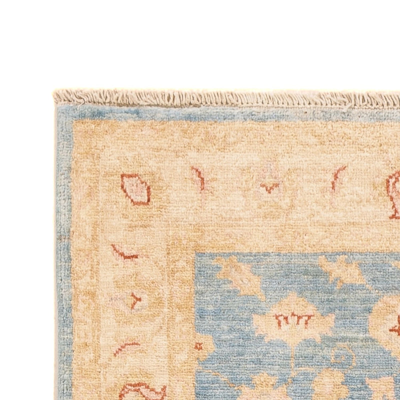 Tapis de couloir Tapis Ziegler - 200 x 77 cm - bleu clair
