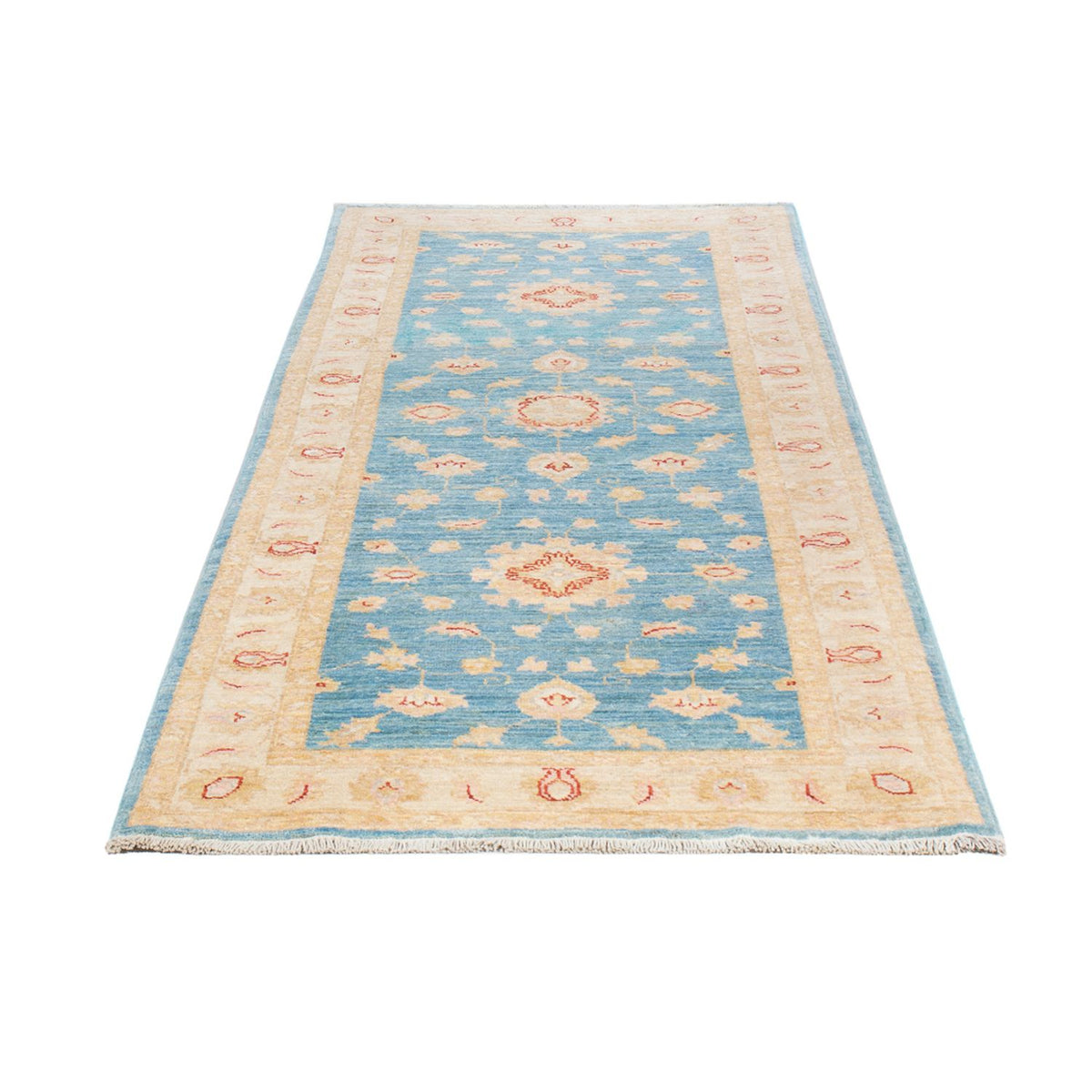 Tapis de couloir Tapis Ziegler - 200 x 77 cm - bleu clair