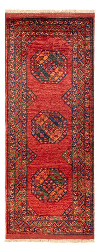 Tapis de couloir Tapis afghan - 206 x 84 cm - rouge
