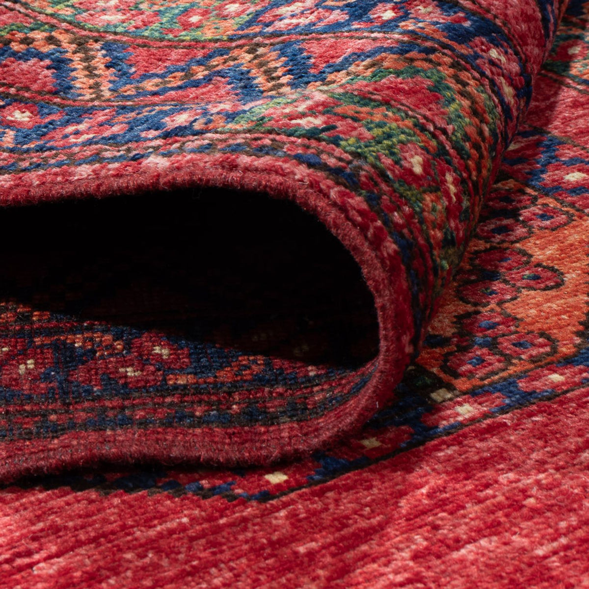 Tapis de couloir Tapis afghan - 206 x 84 cm - rouge