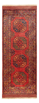 Tapis de couloir Tapis afghan - 204 x 82 cm - rouge