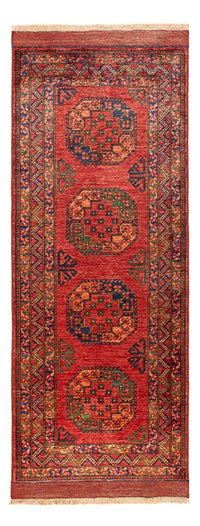 Tapis de couloir Tapis afghan - 204 x 82 cm - rouge