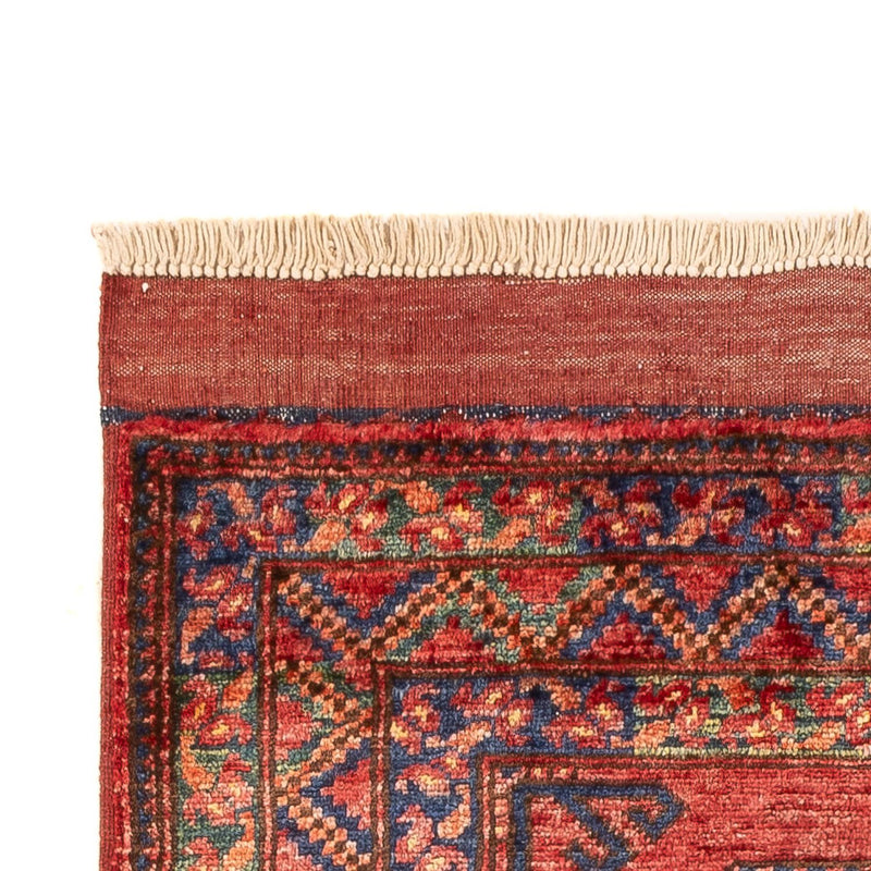 Tapis de couloir Tapis afghan - 204 x 82 cm - rouge