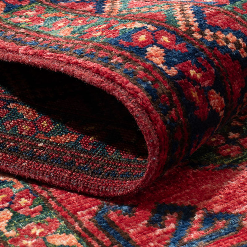 Tapis de couloir Tapis afghan - 204 x 82 cm - rouge