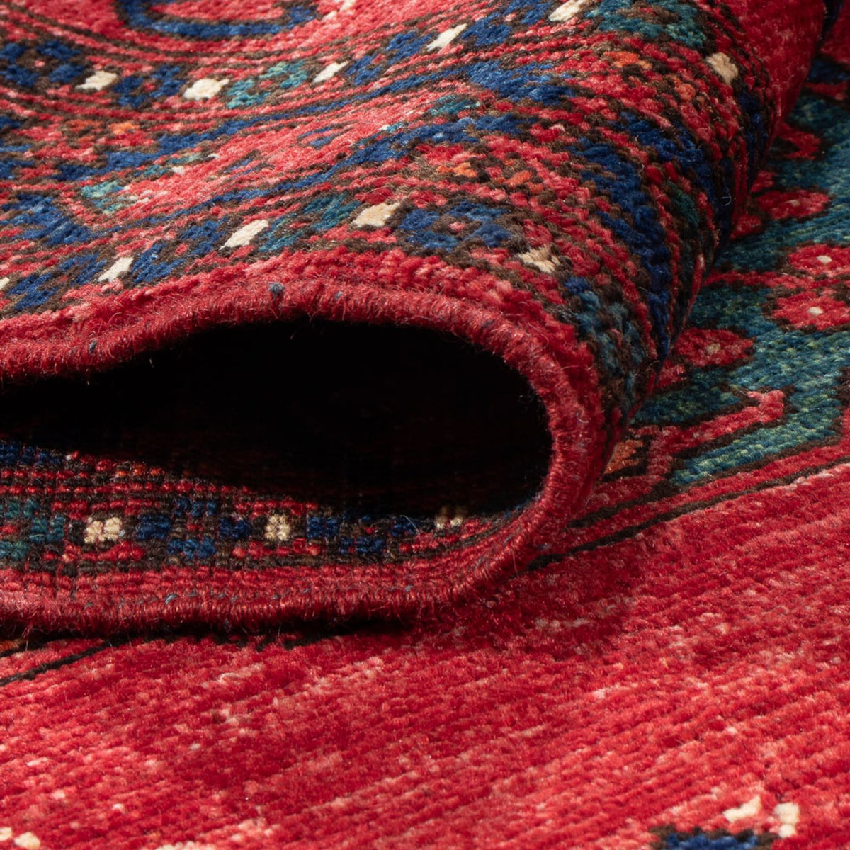 Tapis de couloir Tapis afghan - 205 x 82 cm - rouge