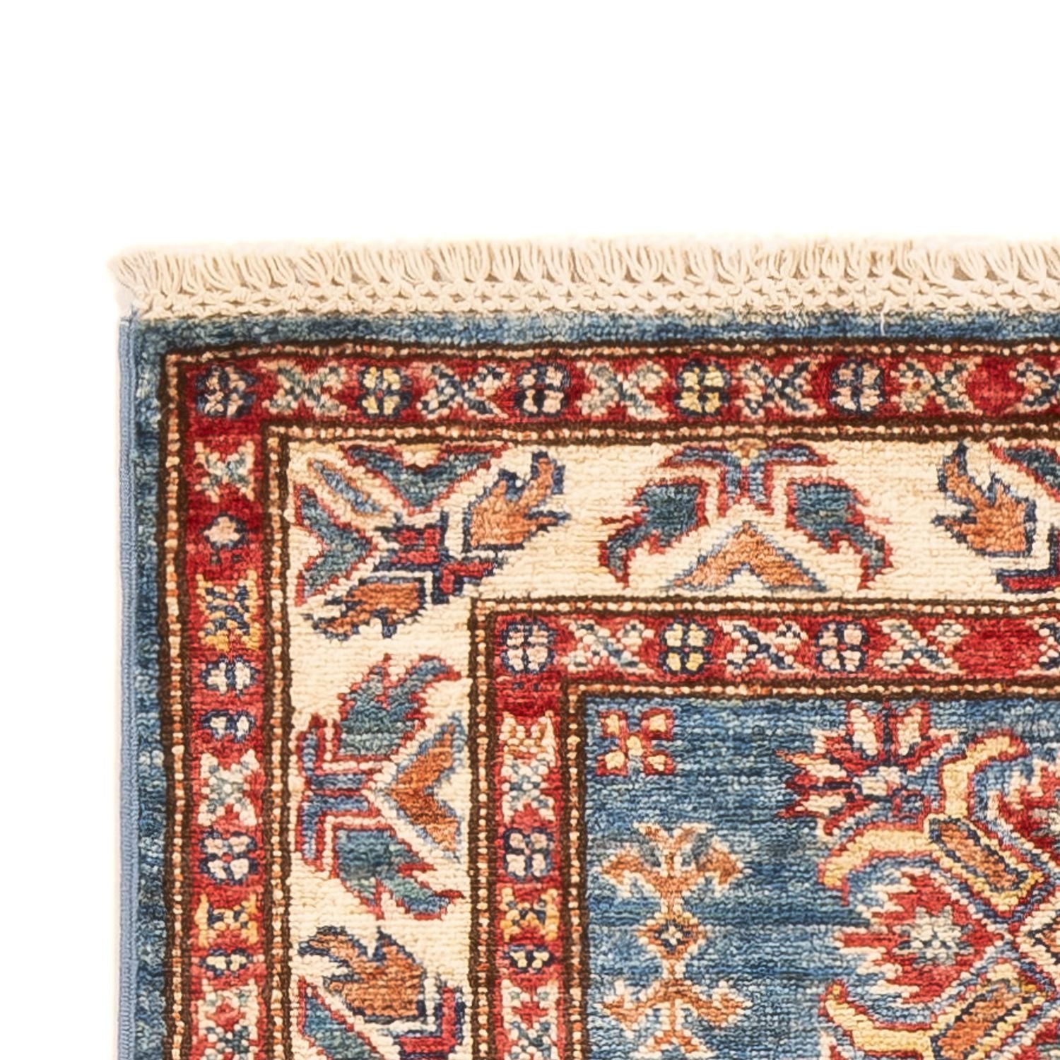 Tapis de couloir Tapis Ziegler - Kazak - 200 x 76 cm - bleu