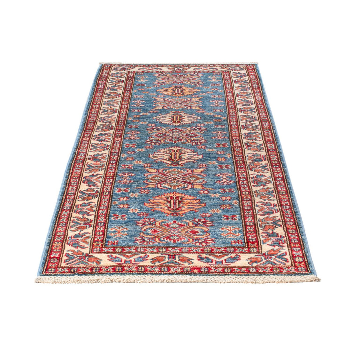 Tapis de couloir Tapis Ziegler - Kazak - 202 x 72 cm - bleu