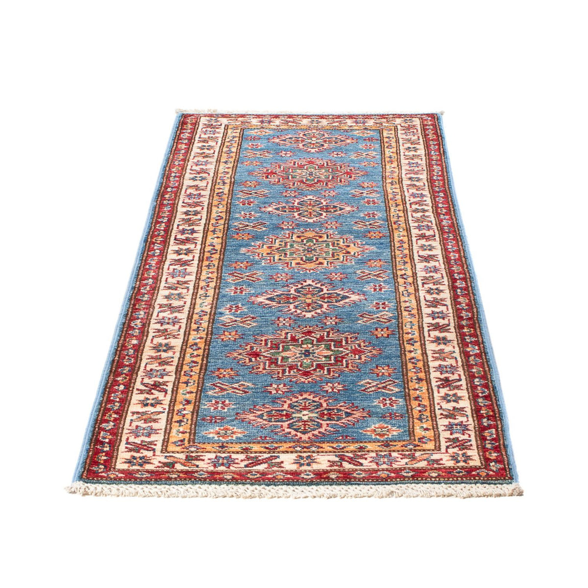 Tapis de couloir Tapis Ziegler - Kazak - 180 x 60 cm - bleu