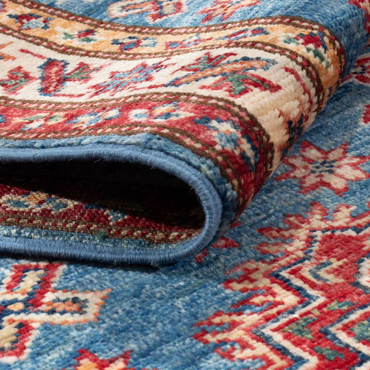 Tapis de couloir Tapis Ziegler - Kazak - 178 x 60 cm - bleu