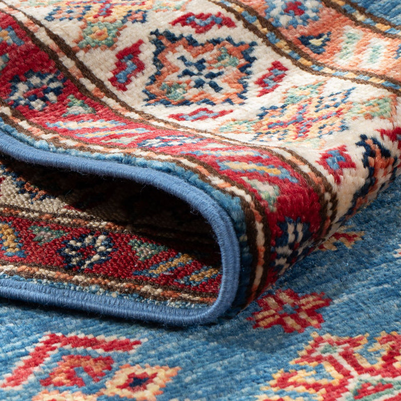 Tapis de couloir Tapis Ziegler - Kazak - 179 x 59 cm - bleu clair