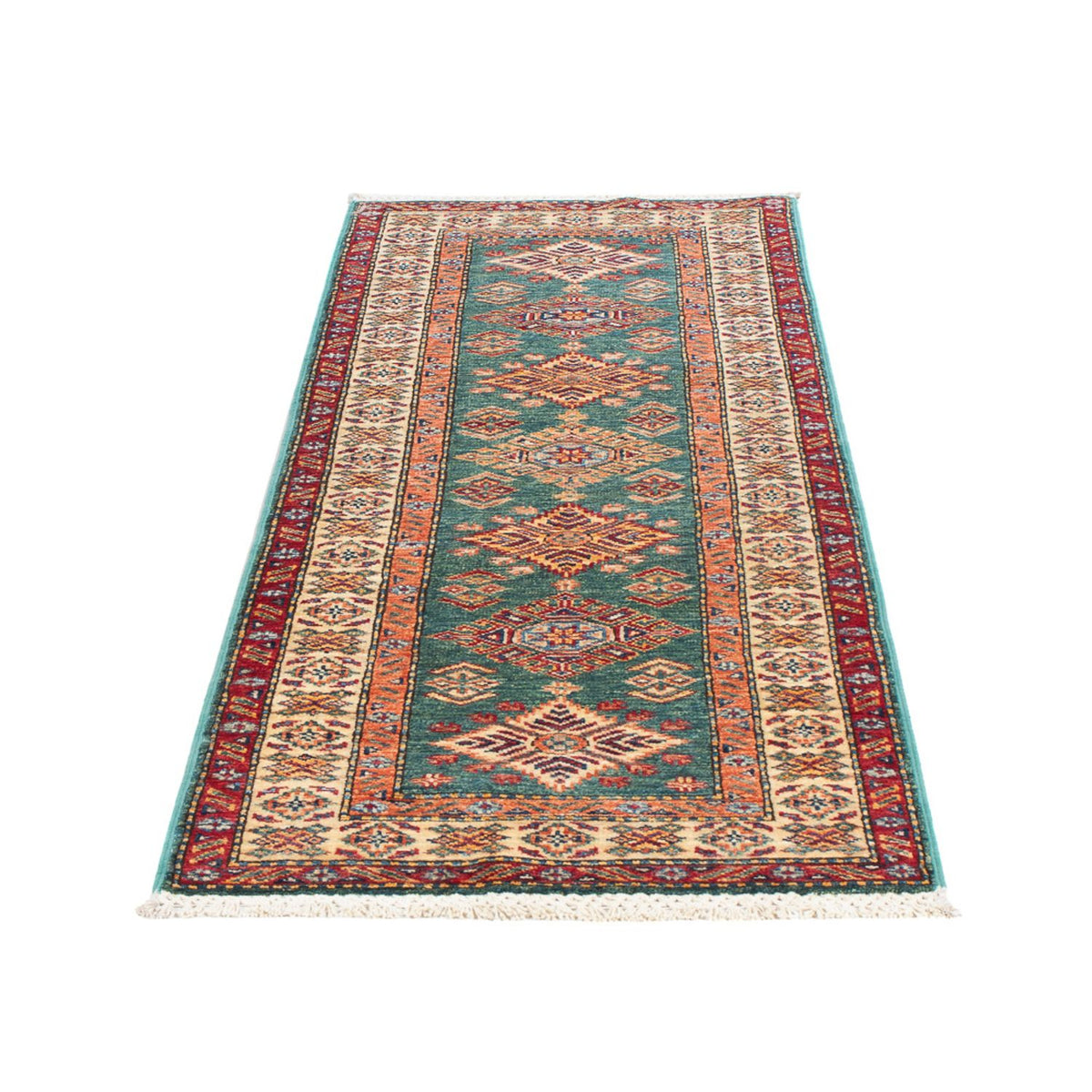 Tapis de couloir Tapis Ziegler - Kazak - 178 x 58 cm - vert clair
