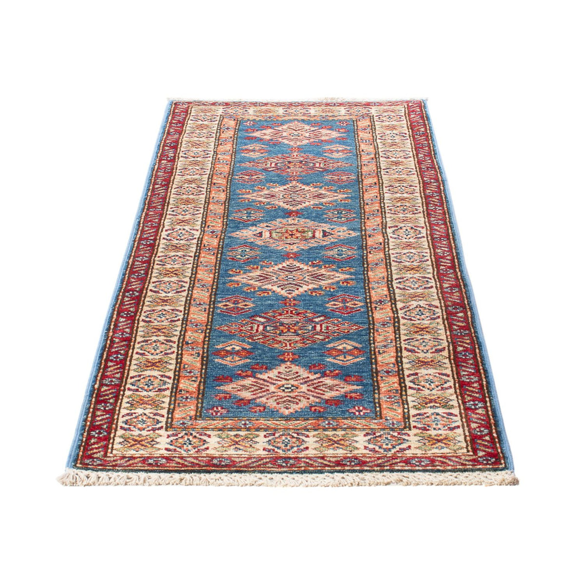Tapis de couloir Tapis Ziegler - Kazak - 177 x 61 cm - bleu clair