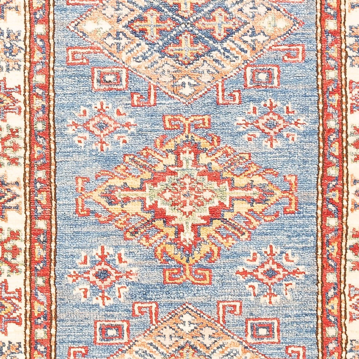 Tapis de couloir Tapis Ziegler - Kazak - 185 x 61 cm - bleu clair