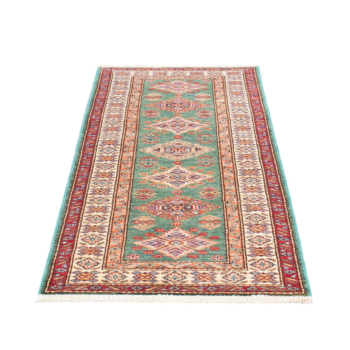 Tapis de couloir Tapis Ziegler - Kazak - 184 x 59 cm - vert clair