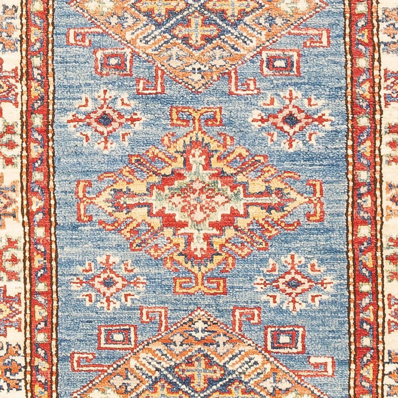 Tapis de couloir Tapis Ziegler - Kazak - 186 x 58 cm - bleu clair