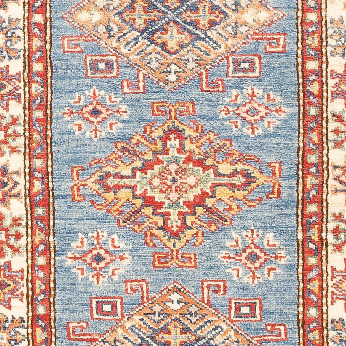 Tapis de couloir Tapis Ziegler - Kazak - 185 x 60 cm - bleu clair