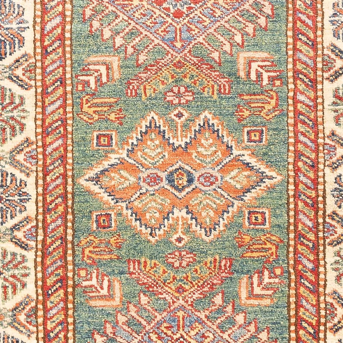 Tapis de couloir Tapis Ziegler - Kazak - 198 x 76 cm - vert clair