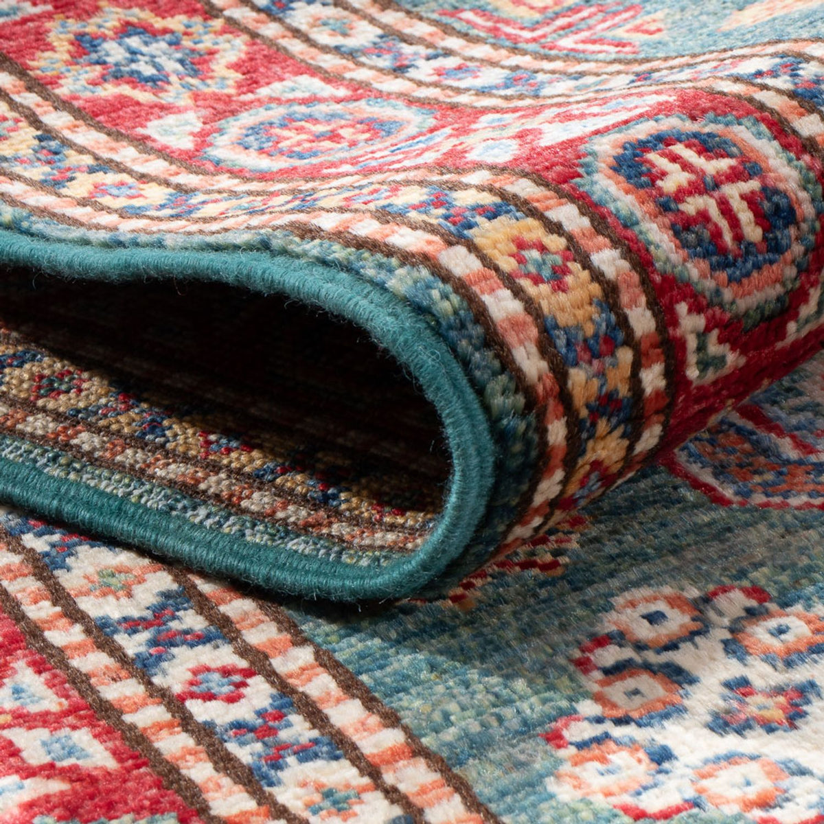 Tapis de couloir Tapis Ziegler - Kazak - 187 x 60 cm - vert clair