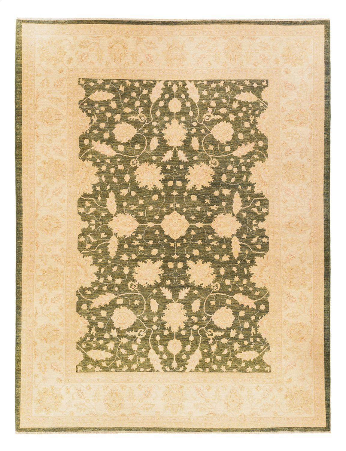 Tapis Ziegler - 404 x 307 cm - vert olive