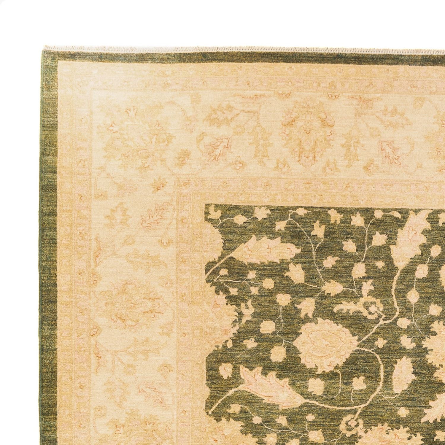 Tapis Ziegler - 404 x 307 cm - vert olive