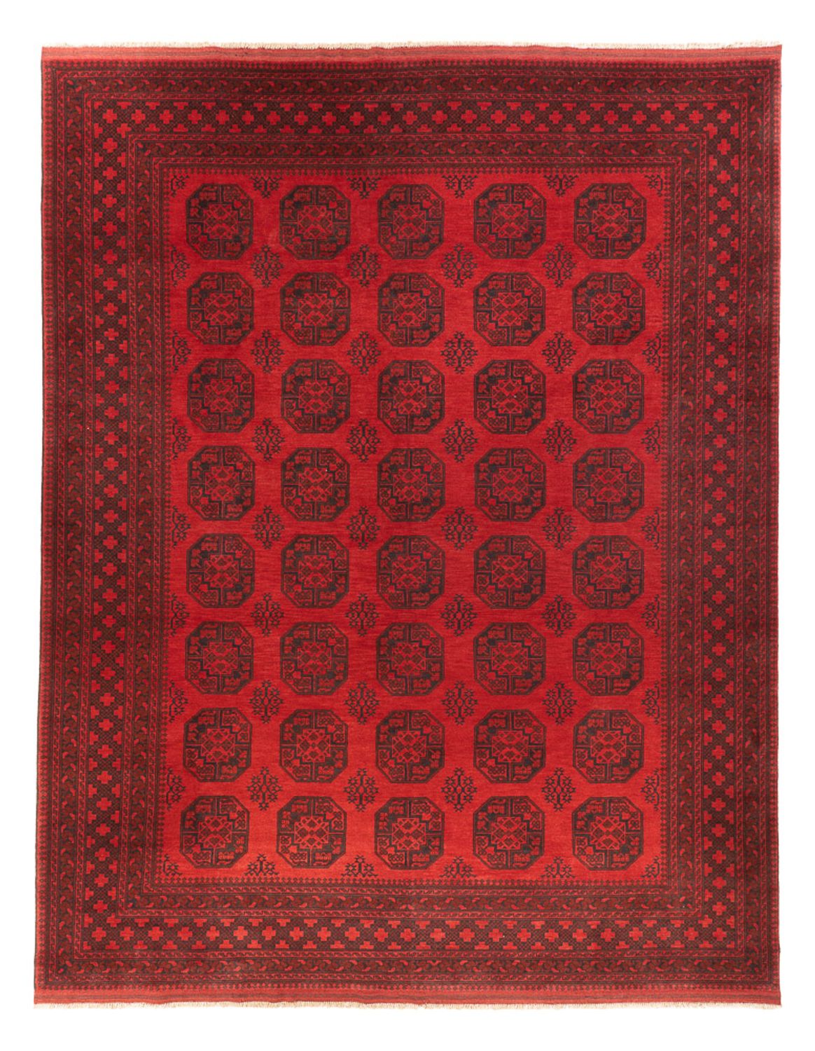 Tapis afghan - Filpa - 401 x 309 cm - rouge