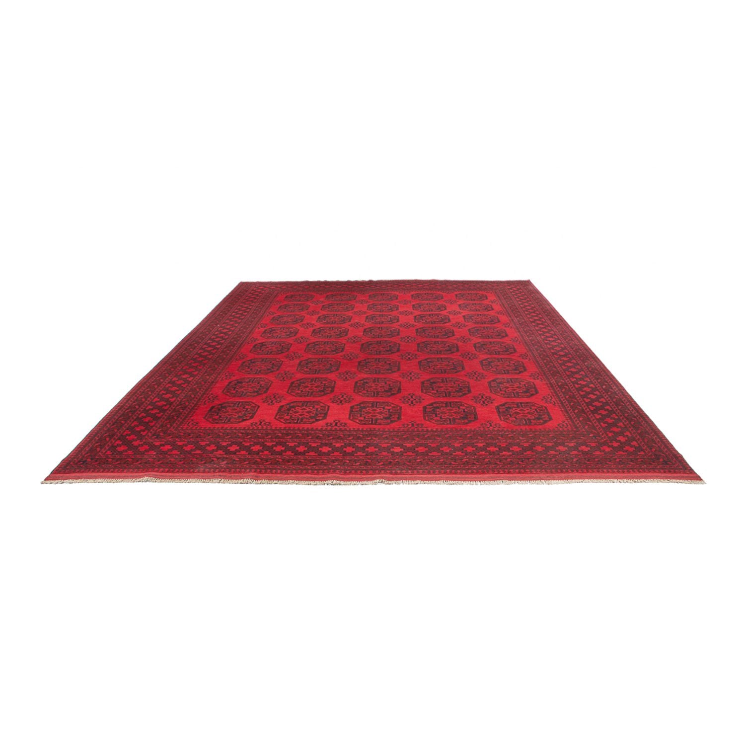 Tapis afghan - Filpa - 401 x 309 cm - rouge