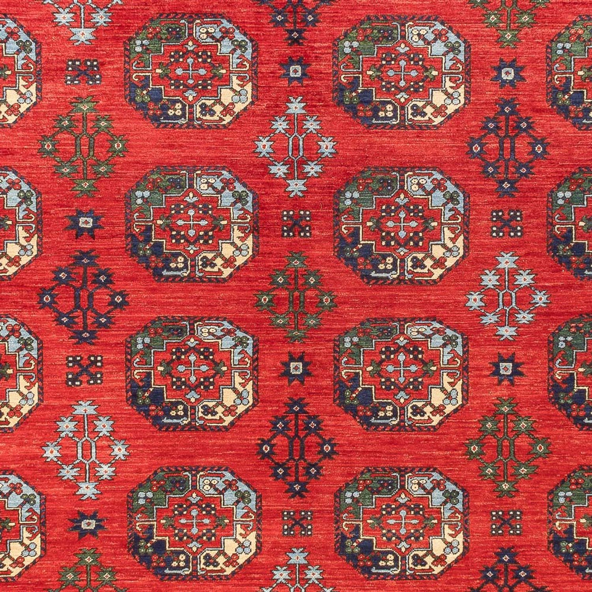 Tapis afghan - 379 x 307 cm - rouge