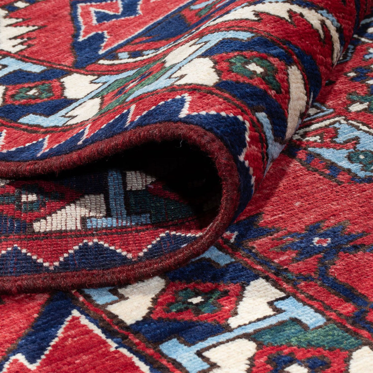 Tapis afghan - 379 x 307 cm - rouge