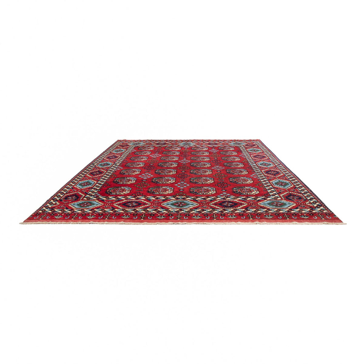 Tapis afghan - 379 x 307 cm - rouge