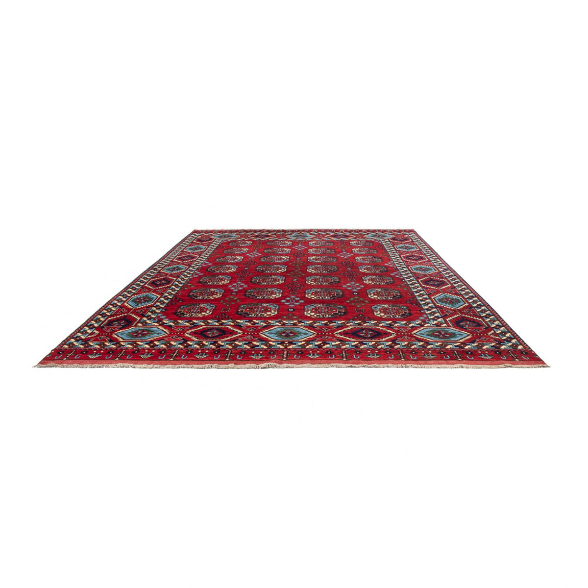 Tapis afghan - 398 x 309 cm - rouge