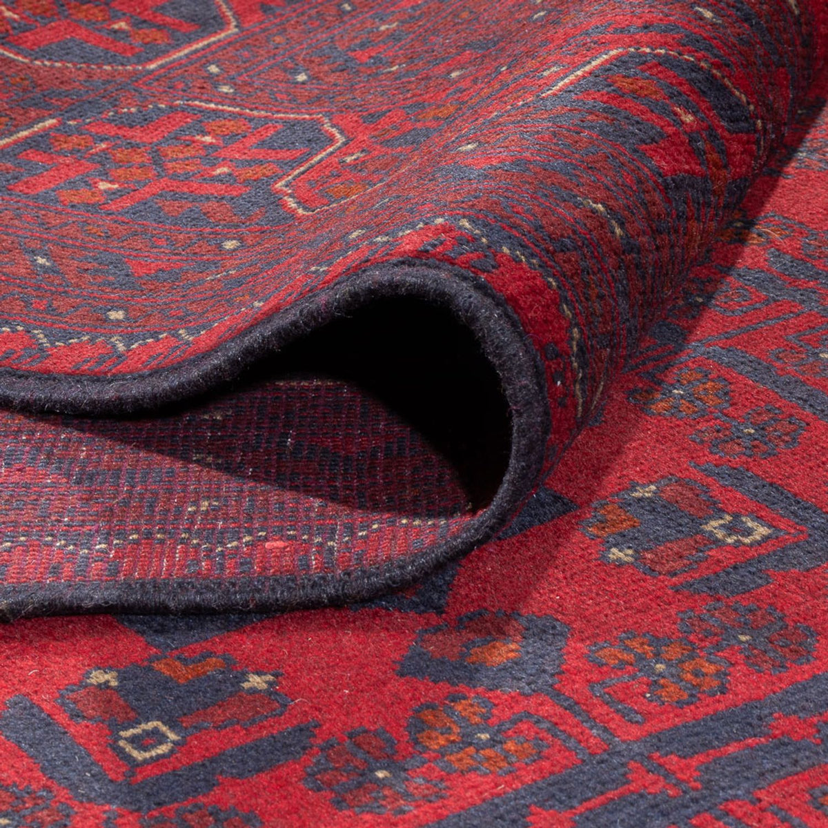 Tapis afghan - 391 x 305 cm - rouge bordeaux