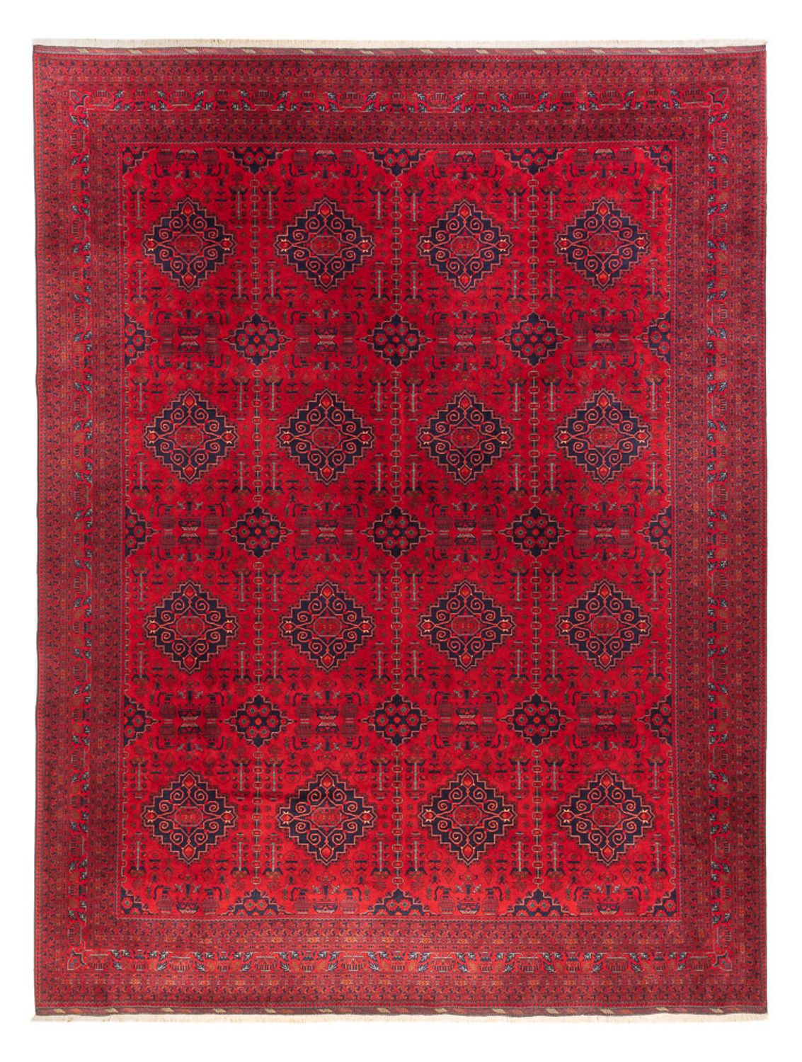 Tapis afghan - 397 x 295 cm - rouge