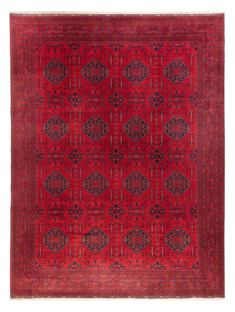Tapis afghan - 397 x 295 cm - rouge