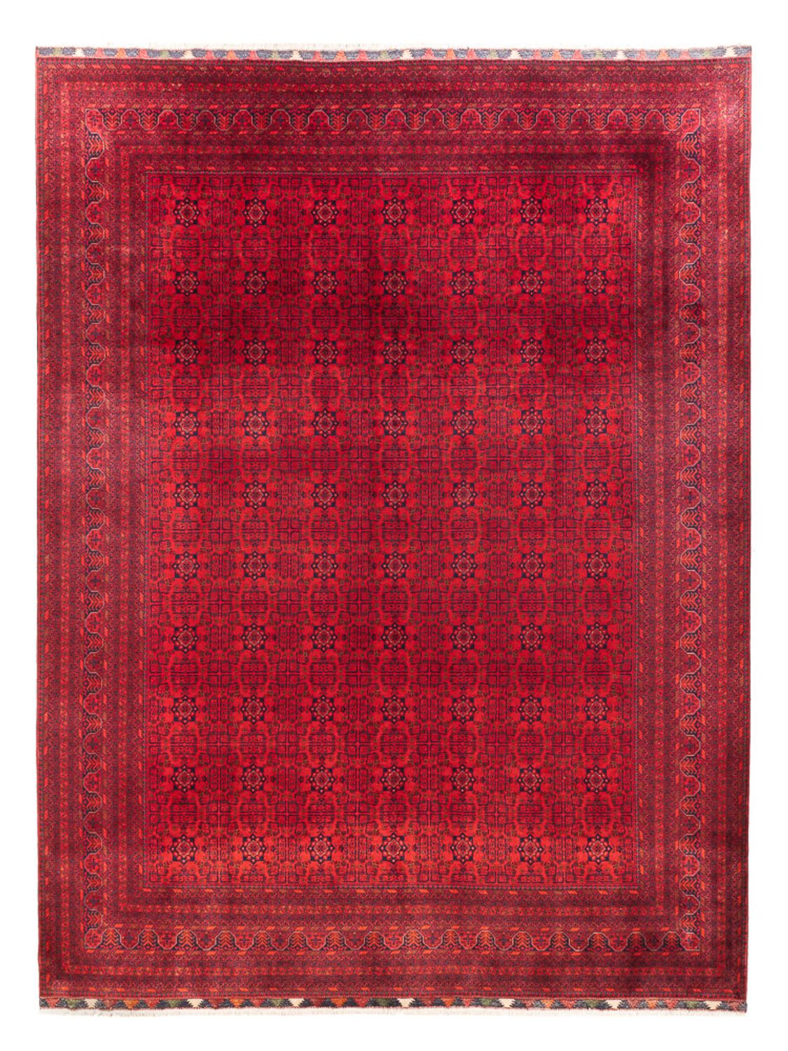 Tapis afghan - 401 x 303 cm - rouge