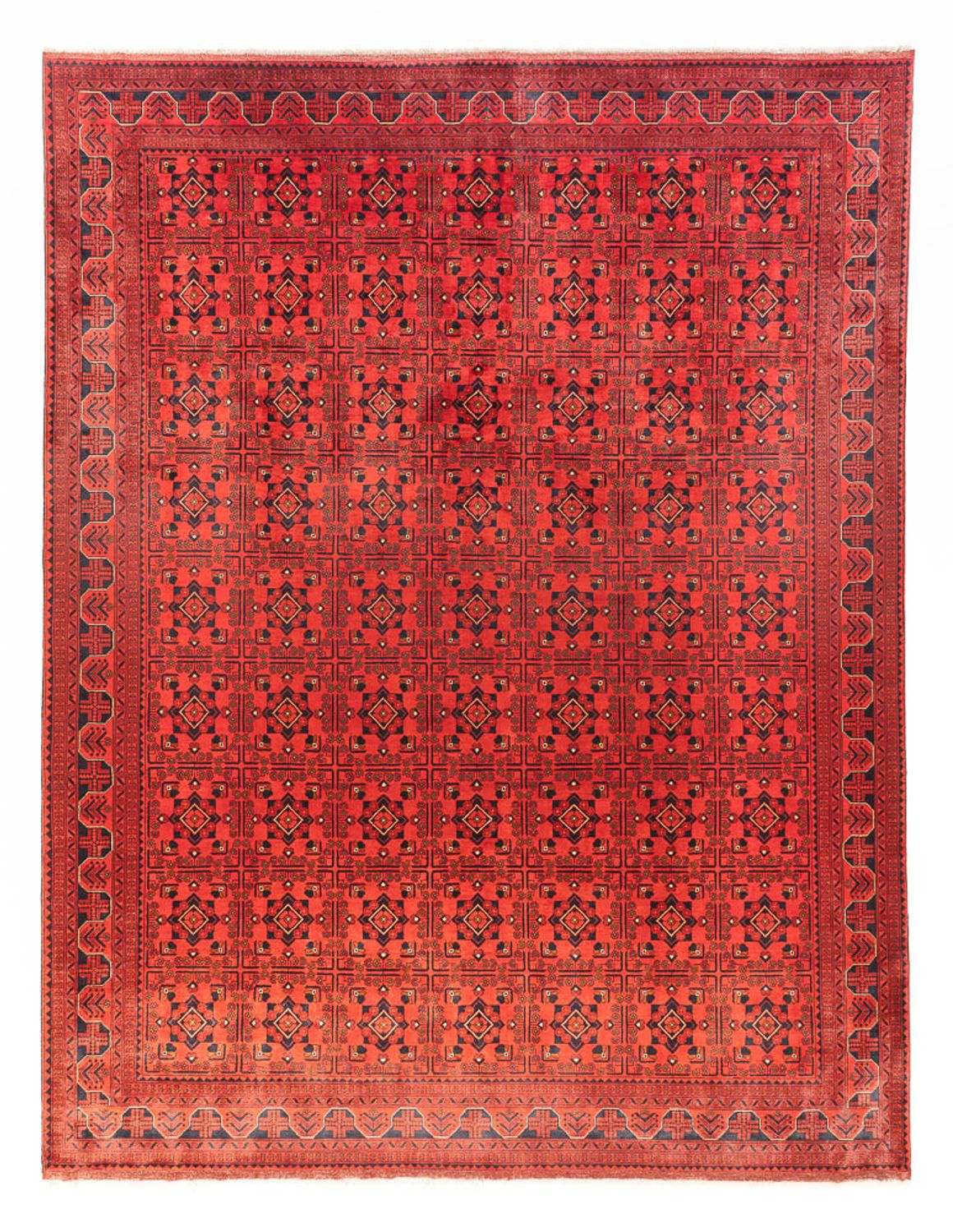 Tapis afghan - Kunduz - 391 x 295 cm - rouge