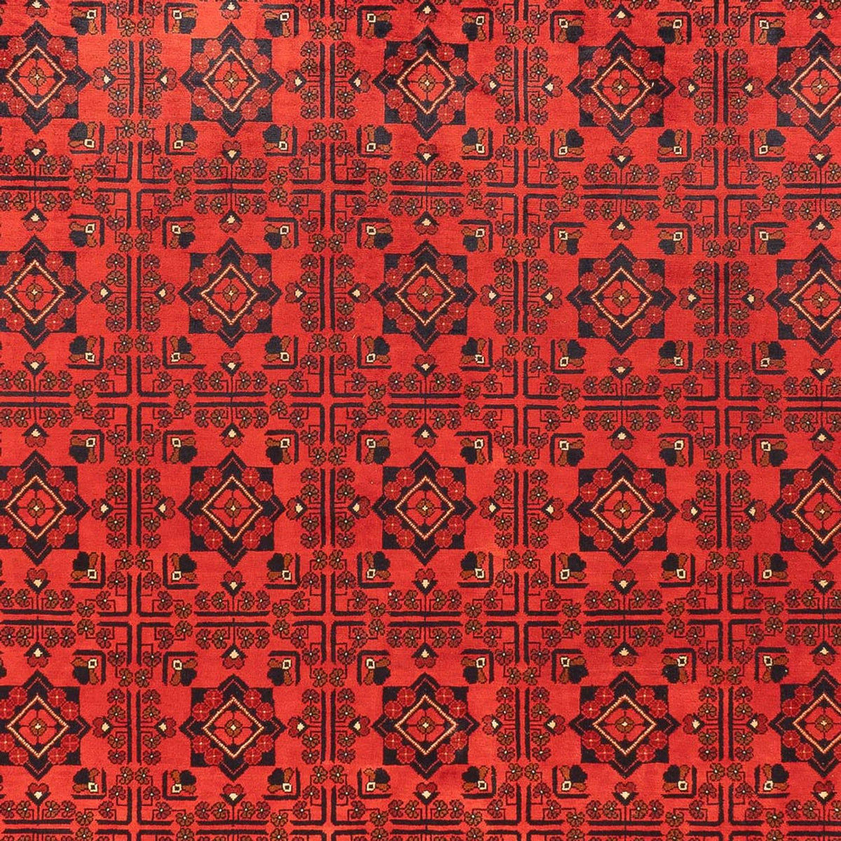 Tapis afghan - Kunduz - 391 x 295 cm - rouge