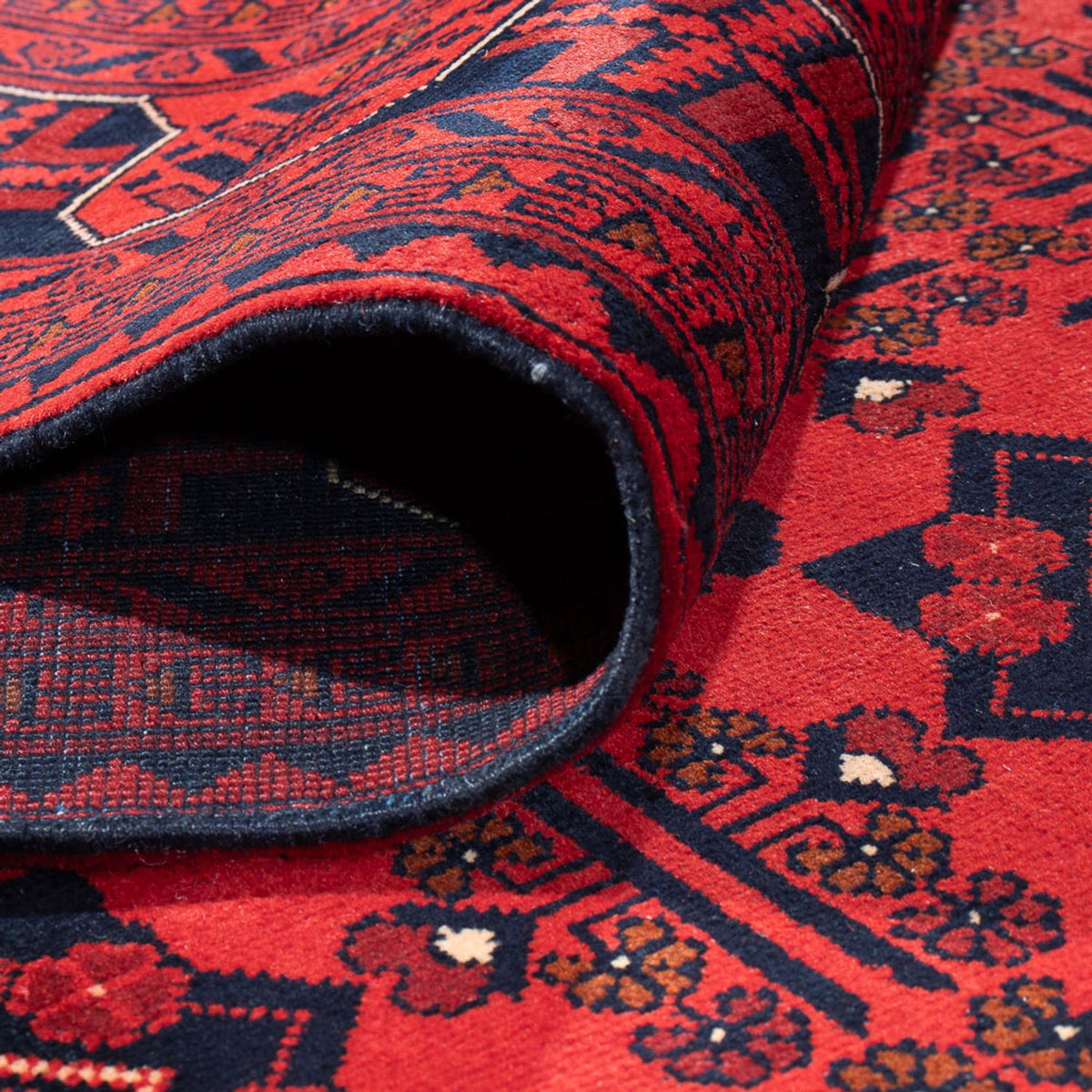 Tapis afghan - Kunduz - 391 x 295 cm - rouge