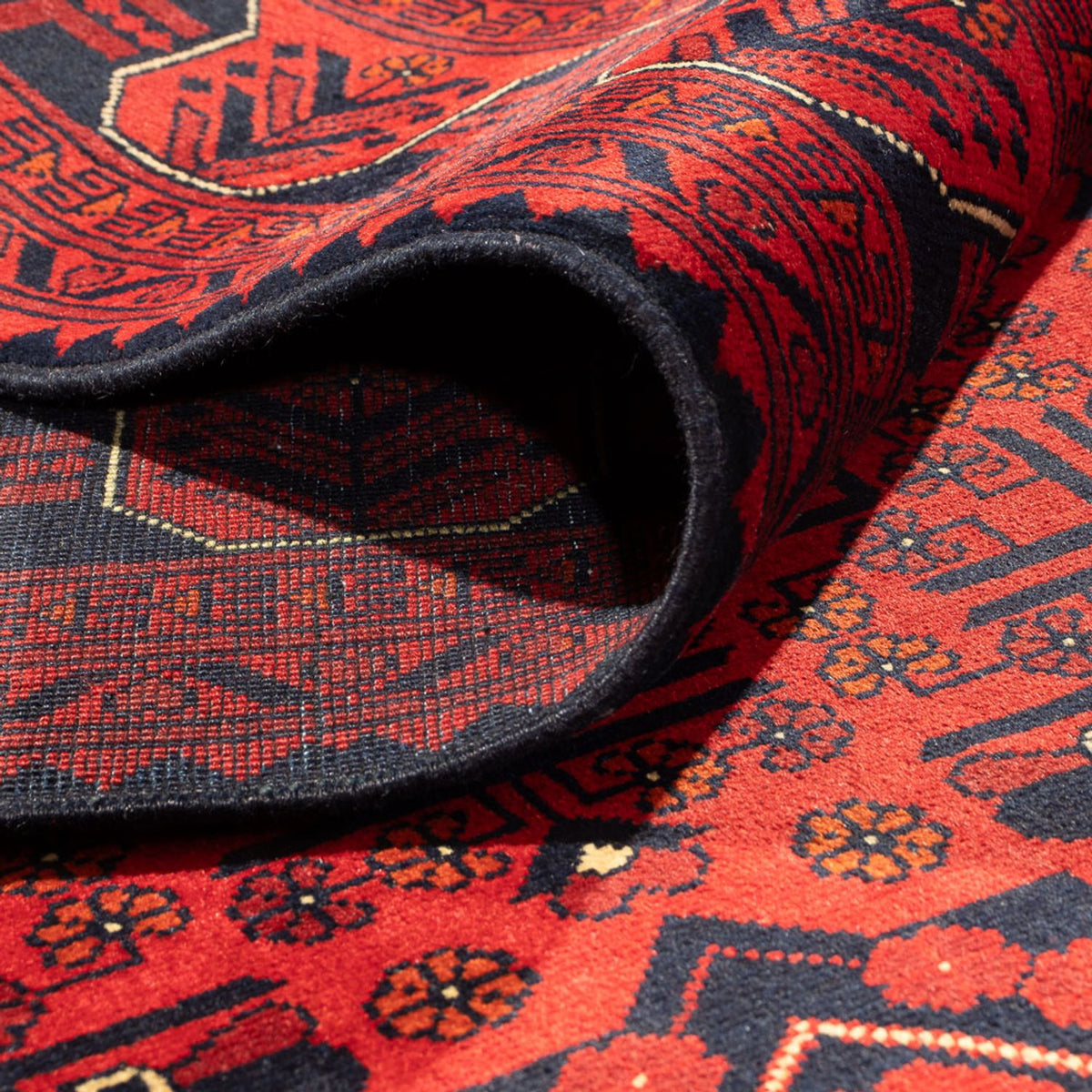 Tapis afghan - Kunduz - 383 x 300 cm - rouge