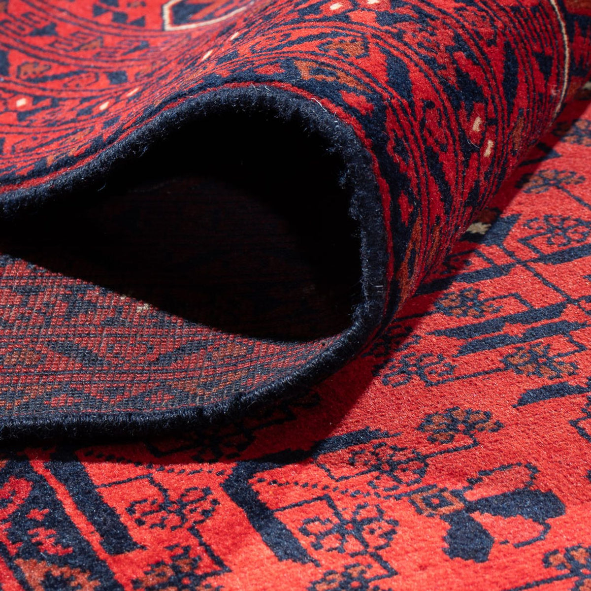 Tapis afghan - Kunduz - 393 x 300 cm - rouge