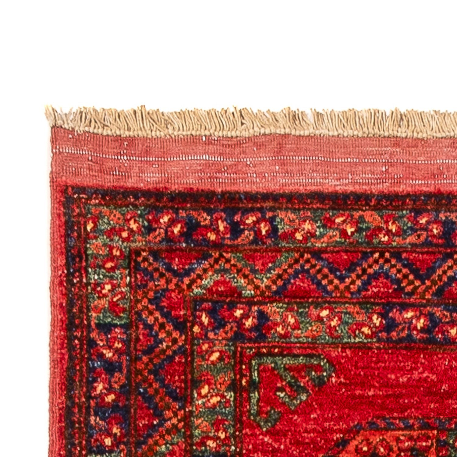 Tapis de couloir Tapis afghan - 368 x 85 cm - rouge