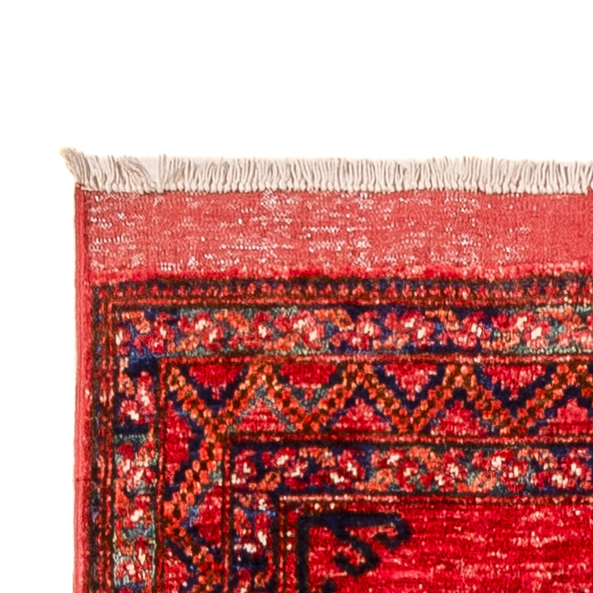 Tapis de couloir Tapis afghan - 395 x 75 cm - rouge