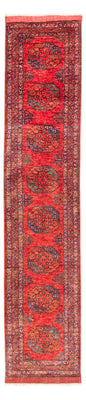 Tapis de couloir Tapis afghan - 390 x 82 cm - rouge