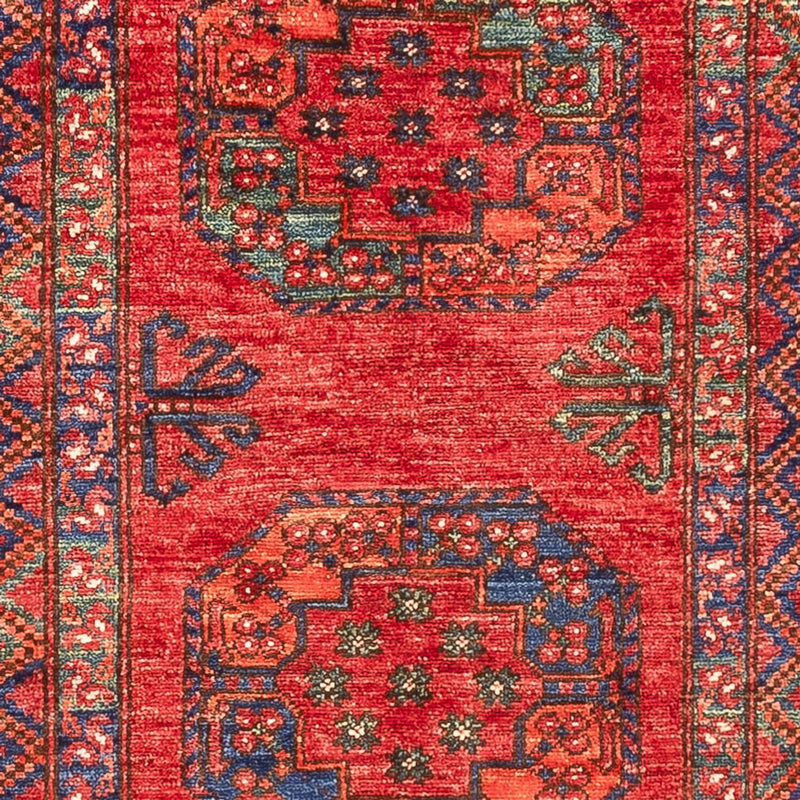 Tapis de couloir Tapis afghan - 390 x 82 cm - rouge