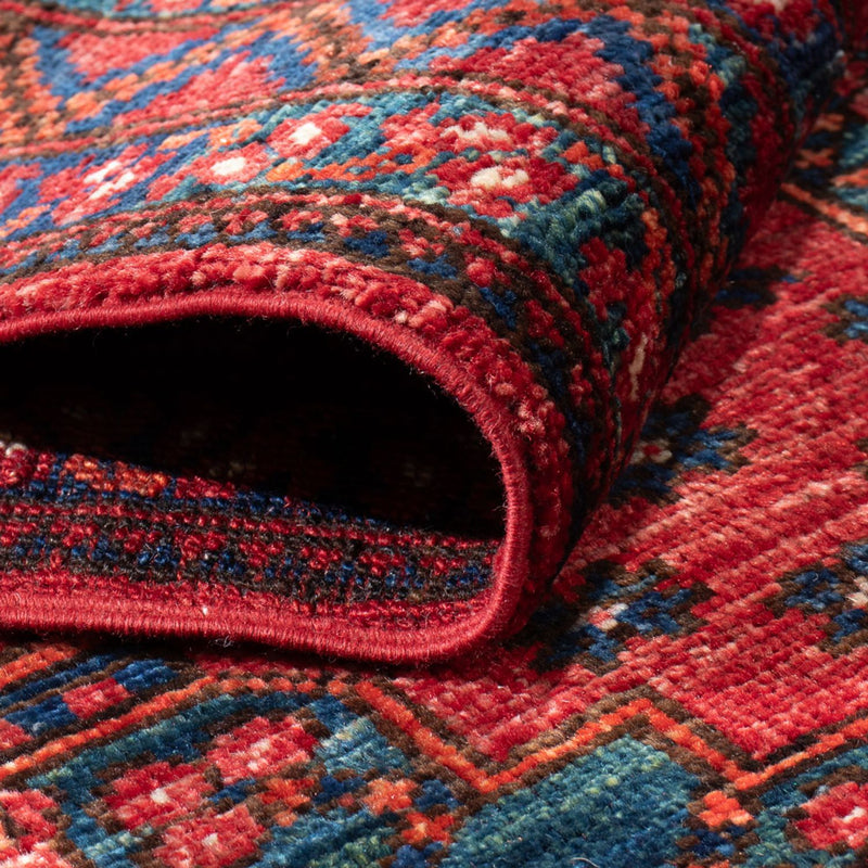 Tapis de couloir Tapis afghan - 390 x 82 cm - rouge