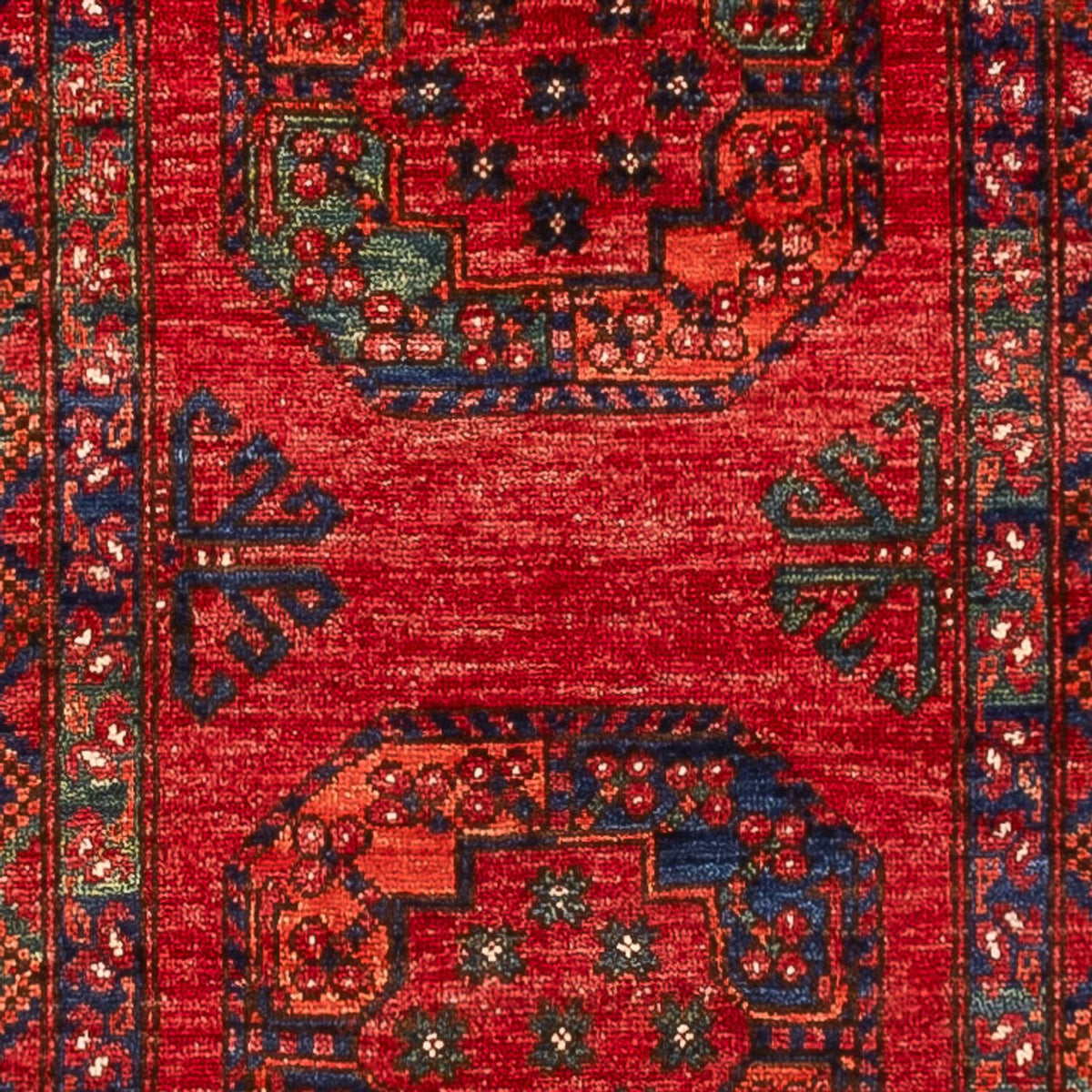 Tapis de couloir Tapis afghan - 395 x 77 cm - rouge