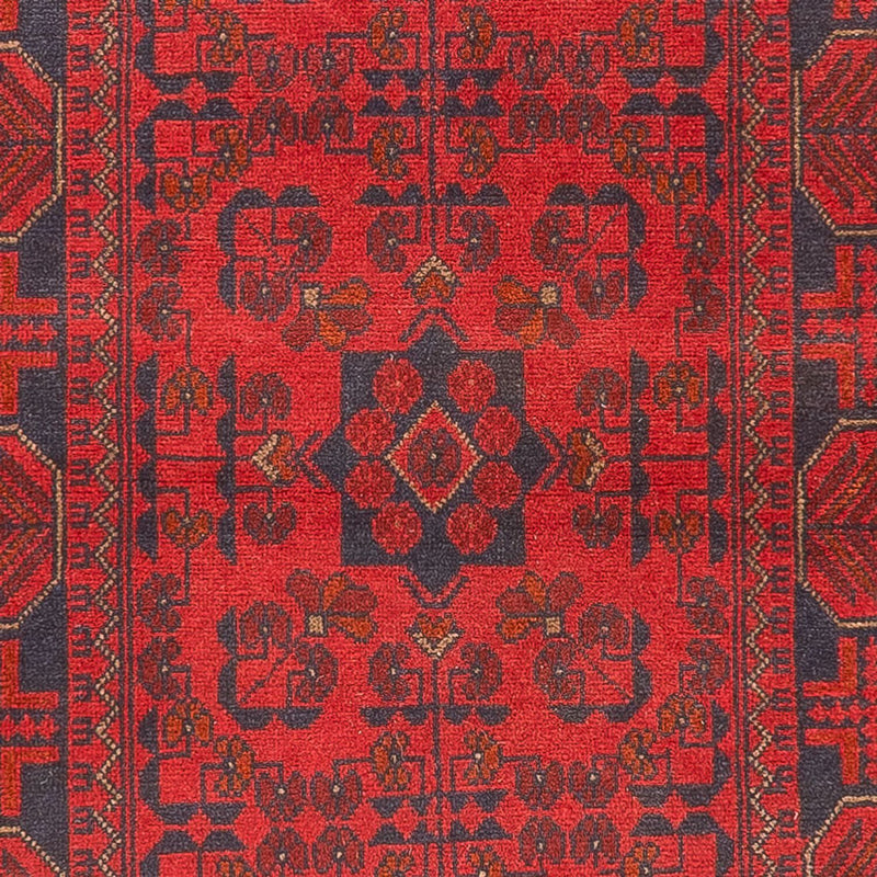 Tapis de couloir Tapis afghan - Kunduz - 390 x 80 cm - rouge
