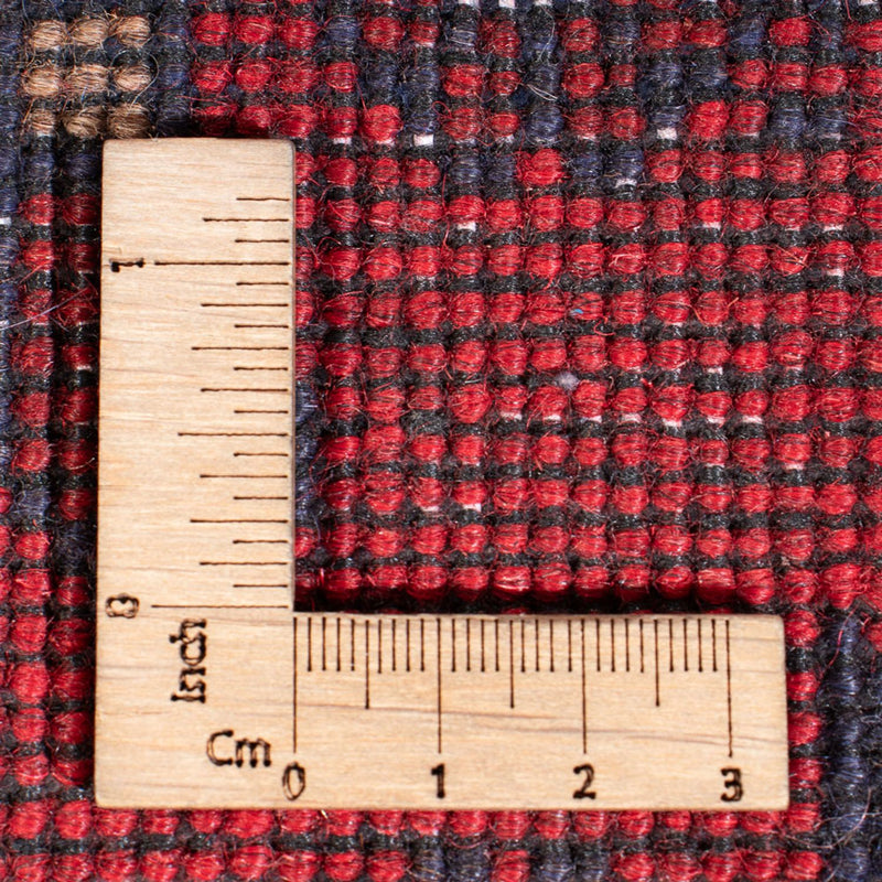Tapis de couloir Tapis afghan - Kunduz - 390 x 80 cm - rouge