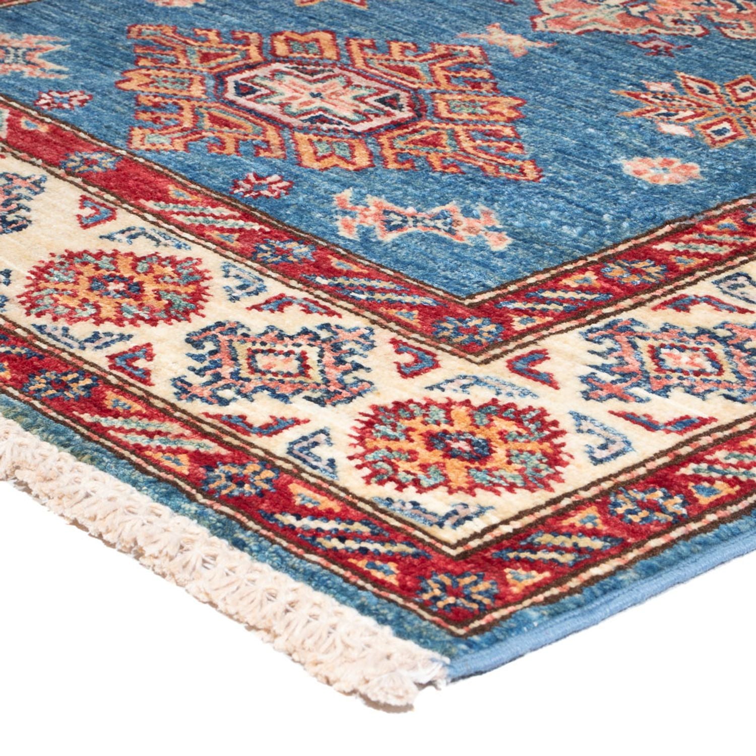 Tapis de couloir Tapis Ziegler - Kazak - 299 x 85 cm - bleu