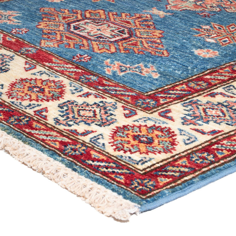 Tapis de couloir Tapis Ziegler - Kazak - 299 x 85 cm - bleu